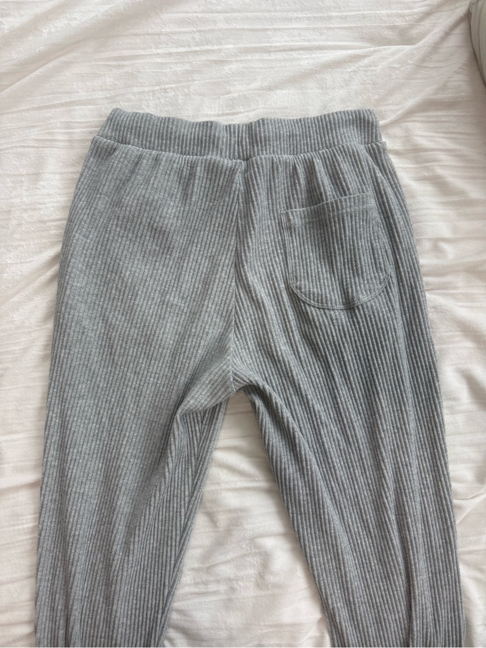 Alo Grey Ribbed Sweat Set - Picture 3 of 4